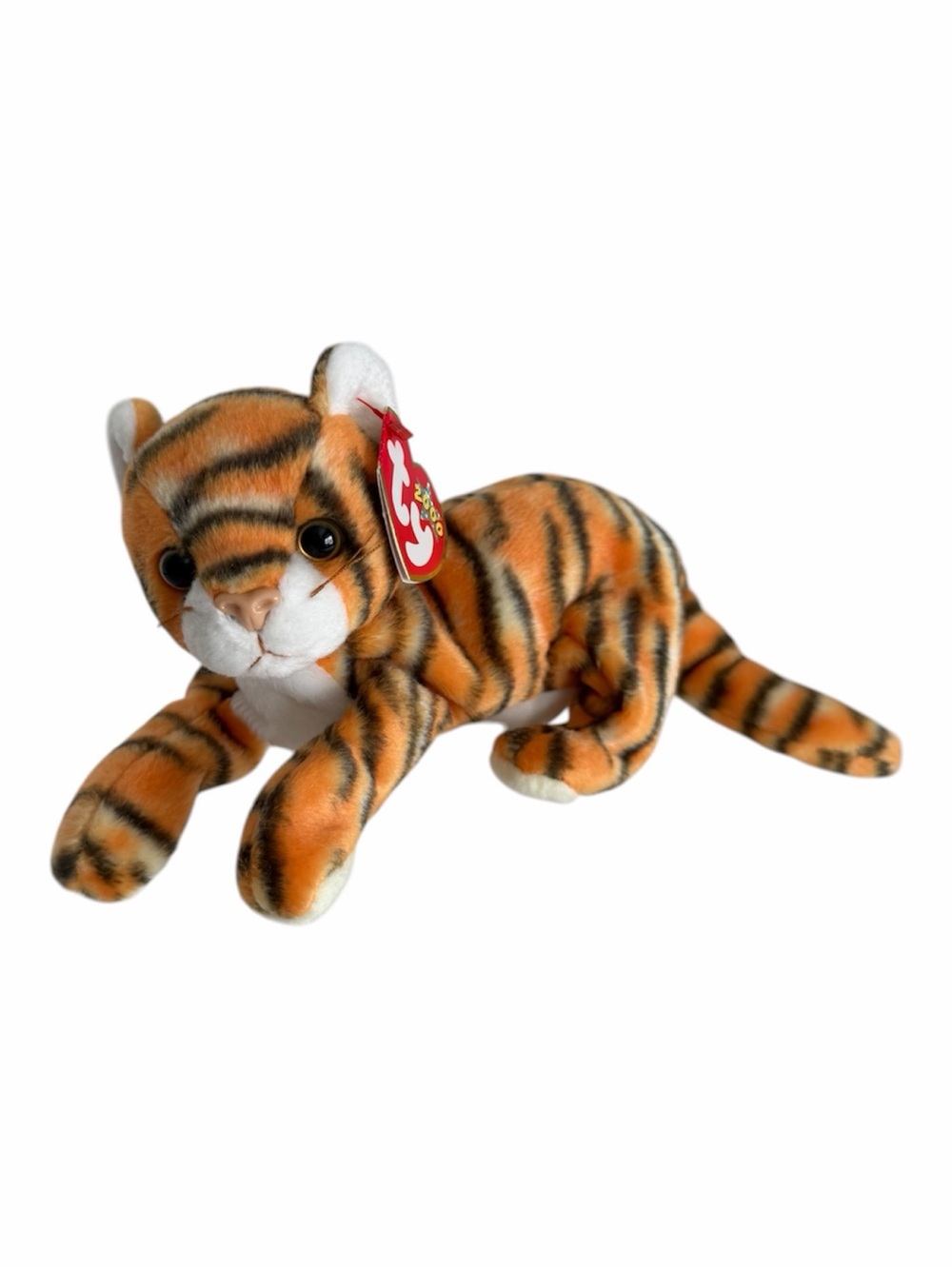 Vintage NWT Beanie Baby Ty India Tiger 2000 Retired Orange Black Stuffed Animal